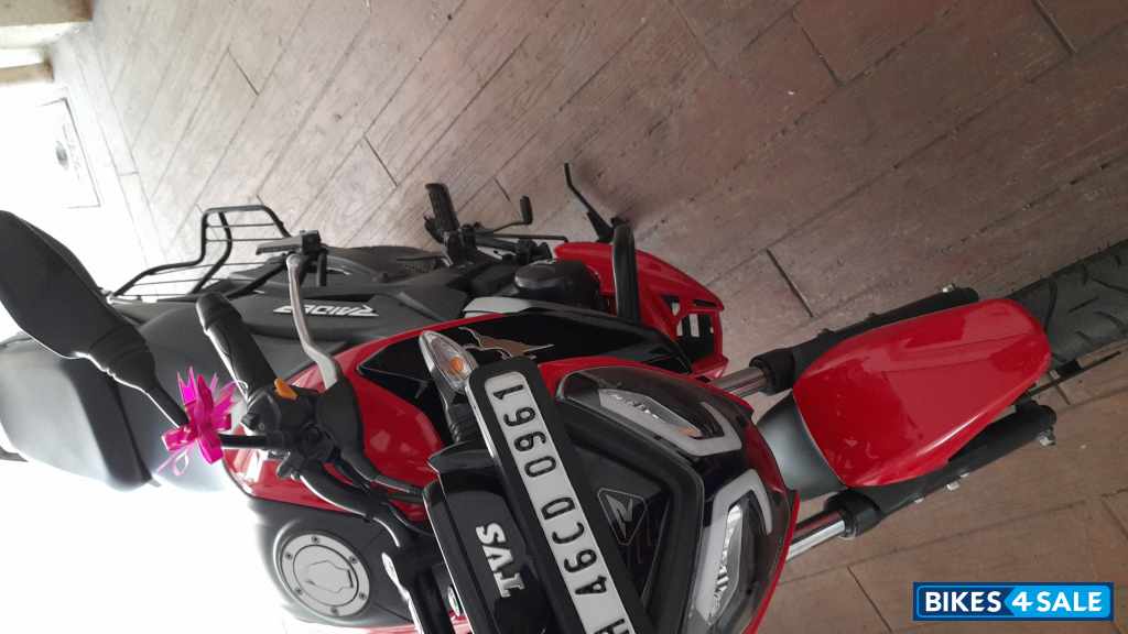 Striking Red TVS Raider 125