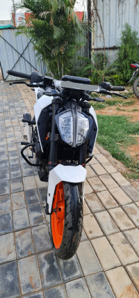 White And Orange KTM Duke 390