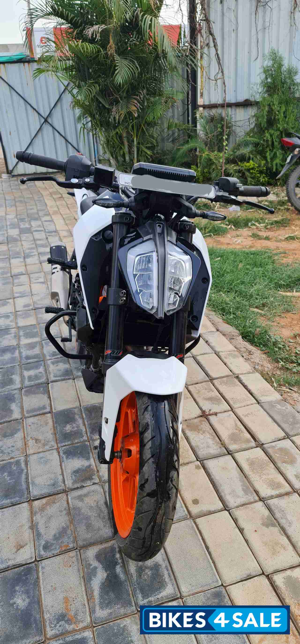 White And Orange KTM Duke 390