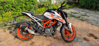 White And Orange KTM Duke 390
