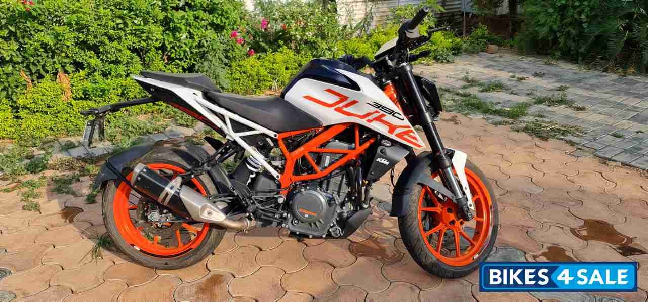 White And Orange KTM Duke 390