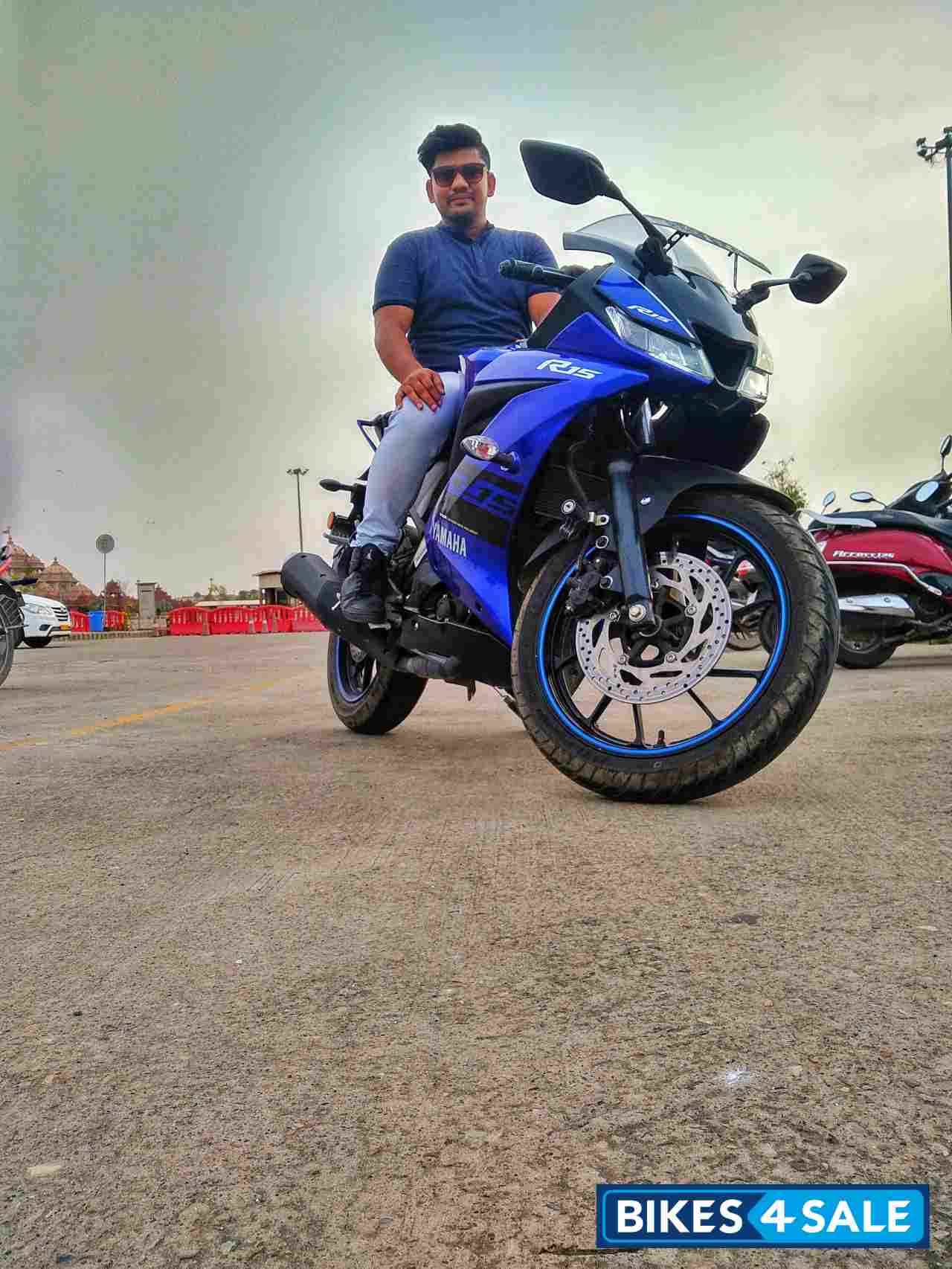 Blue Yamaha YZF R15 V3