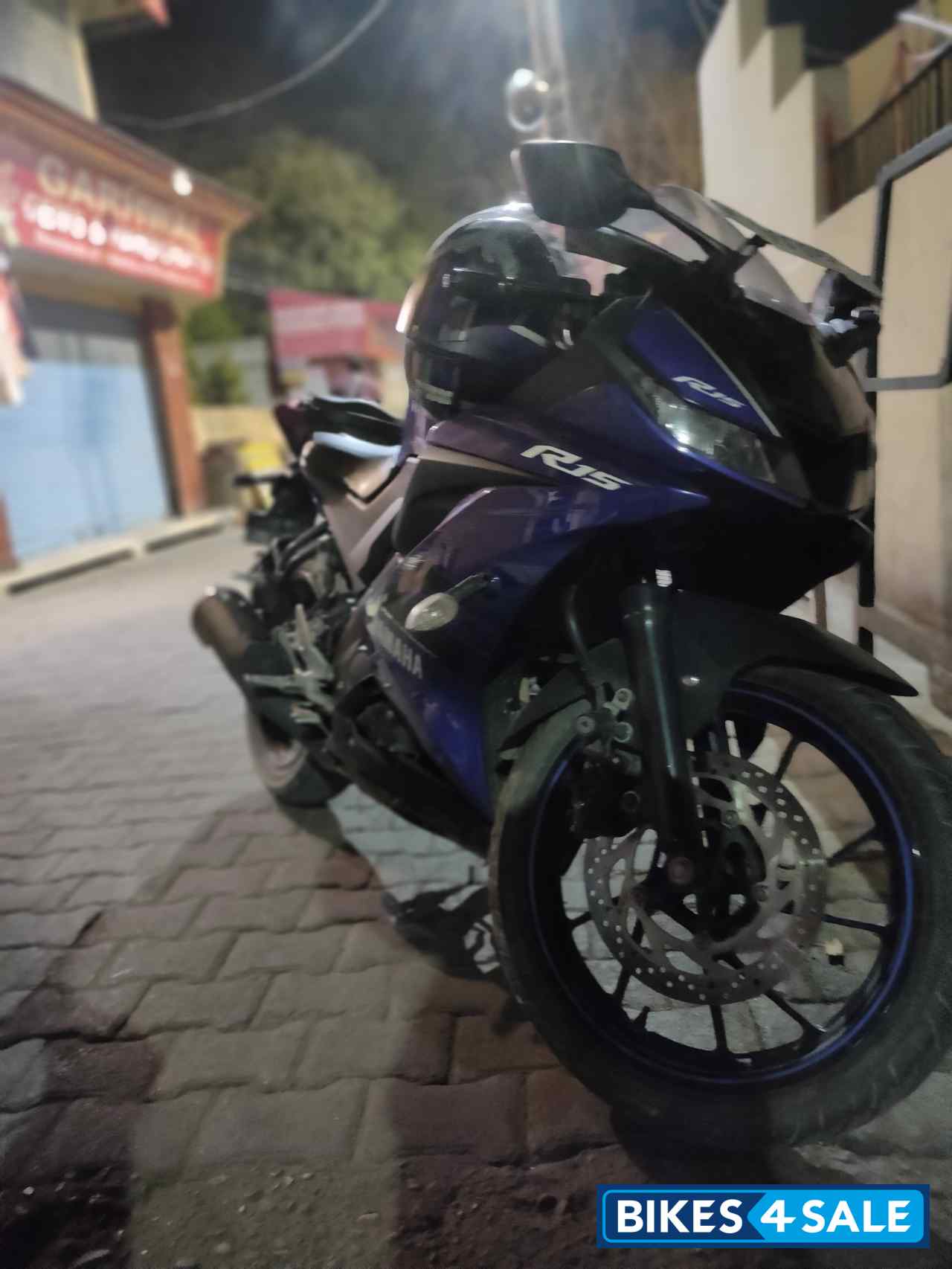 Blue Yamaha YZF R15 V3
