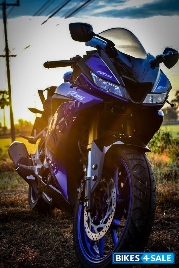 Blue Yamaha YZF R15 V3