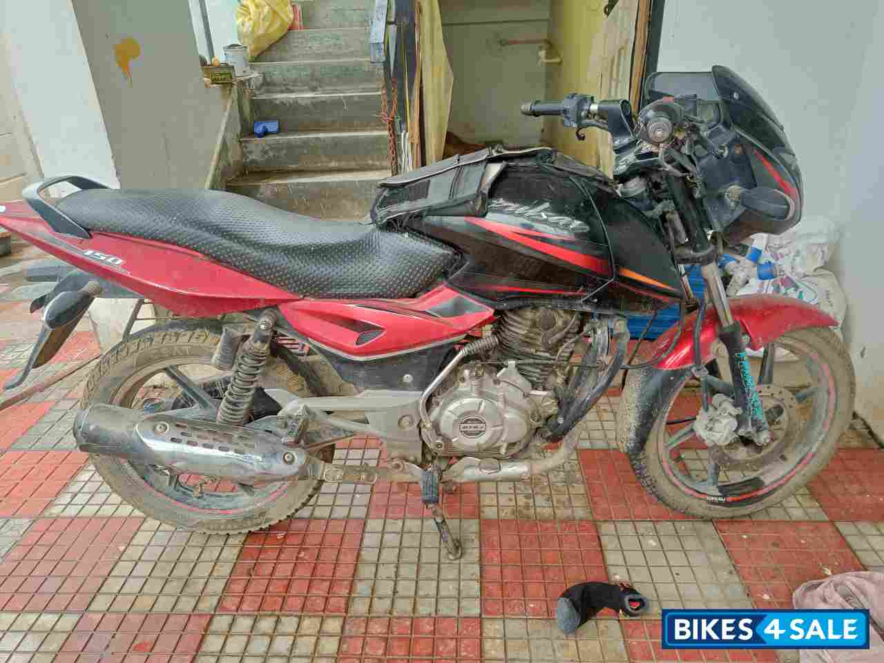 Red And  Black Bajaj Pulsar 150