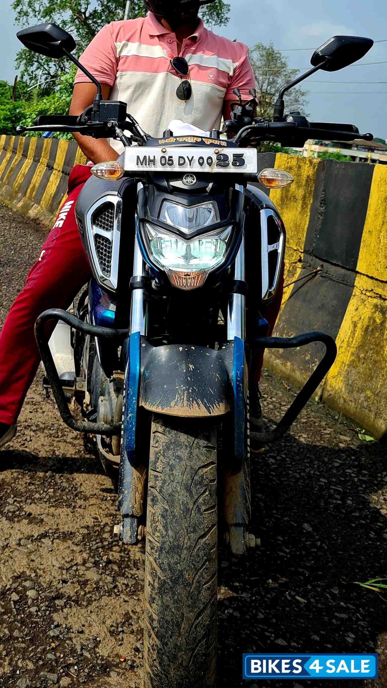 Mat Black And Blue Yamaha FZ-S FI V3