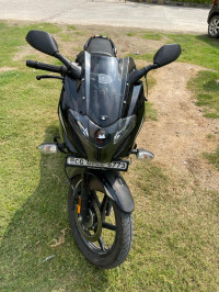 Black-silver Bajaj Pulsar