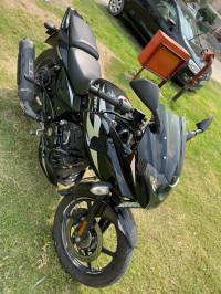 Black-silver Bajaj Pulsar