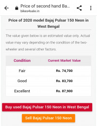 Black Bajaj Pulsar 150 Neon