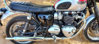 Red Silver Triumph Bonneville T120