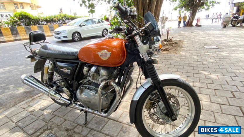Orange Royal Enfield Interceptor 650 Twin