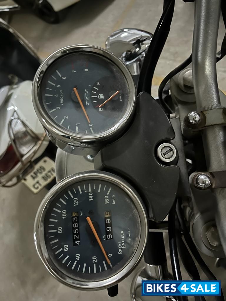 Black And Silver Royal Enfield Thunderbird 350