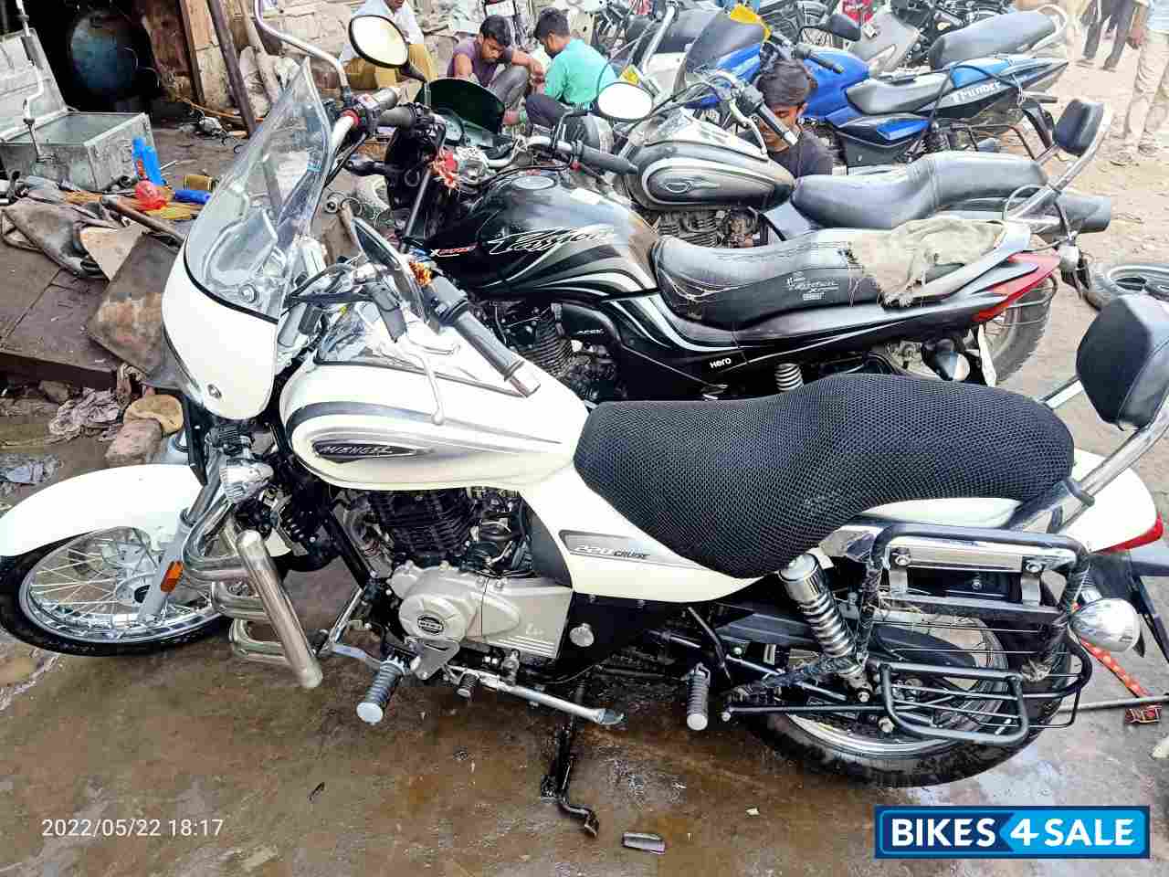 Moon White Bajaj Avenger Cruise 220 BS6