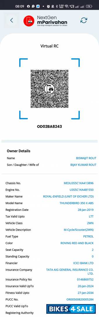 Royal Enfield Thunderbird X 350