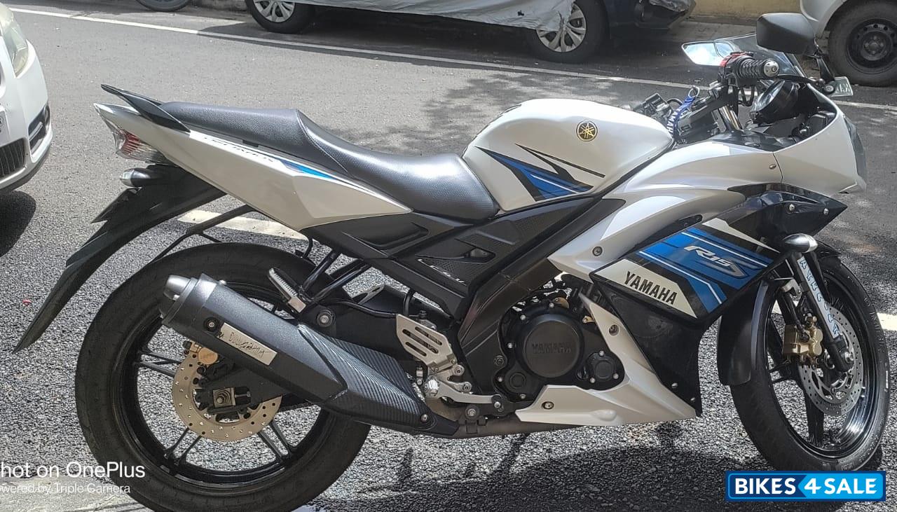 White And Blue Yamaha YZF R15 S