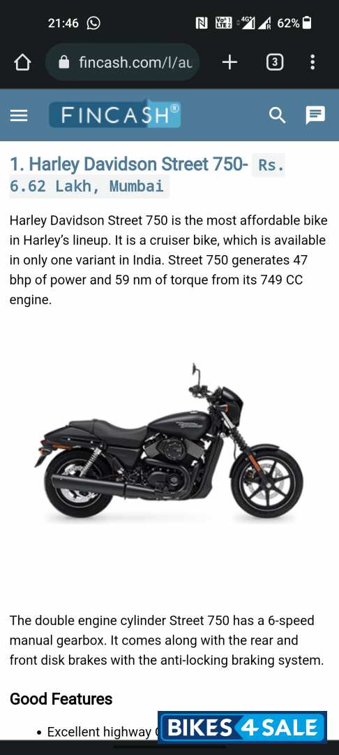 Harley Davidson Street 750