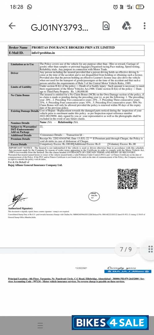 Sky Blue Yamaha SZ-RR