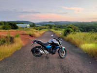 Cyan Blue & Grey Yamaha FZ-S FI V3
