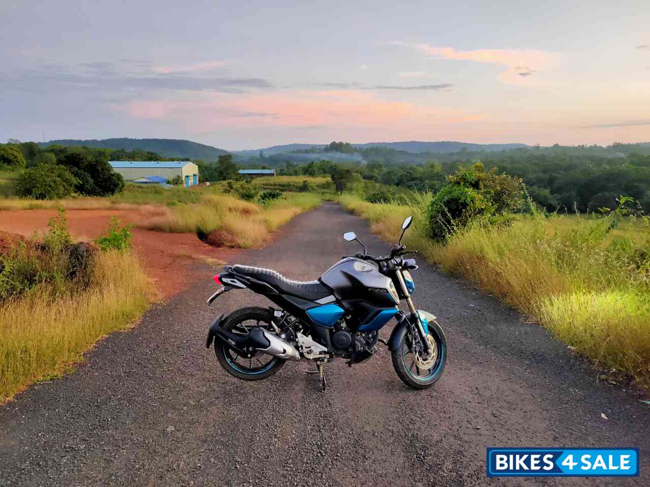 Cyan Blue & Grey Yamaha FZ-S FI V3