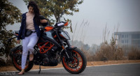 Grey Black KTM Duke 390 BS6