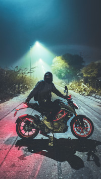 Grey Black KTM Duke 390 BS6