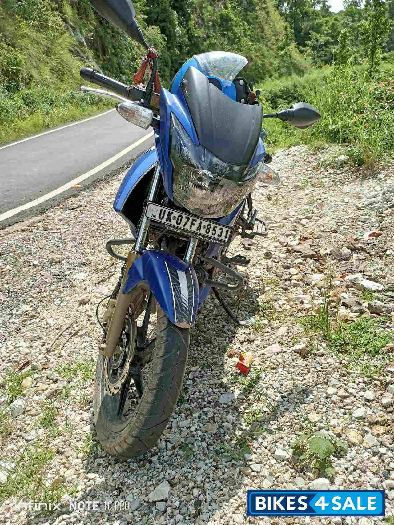 Blue TVS Apache RTR 180 BS6