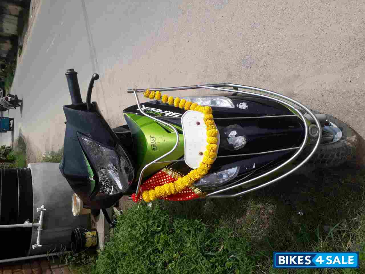 Black And Green TVS Scooty Streak