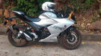 Silver And Black Suzuki Gixxer SF