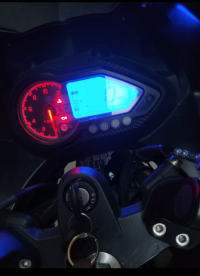 Black Blue Bajaj Pulsar 220F BS6