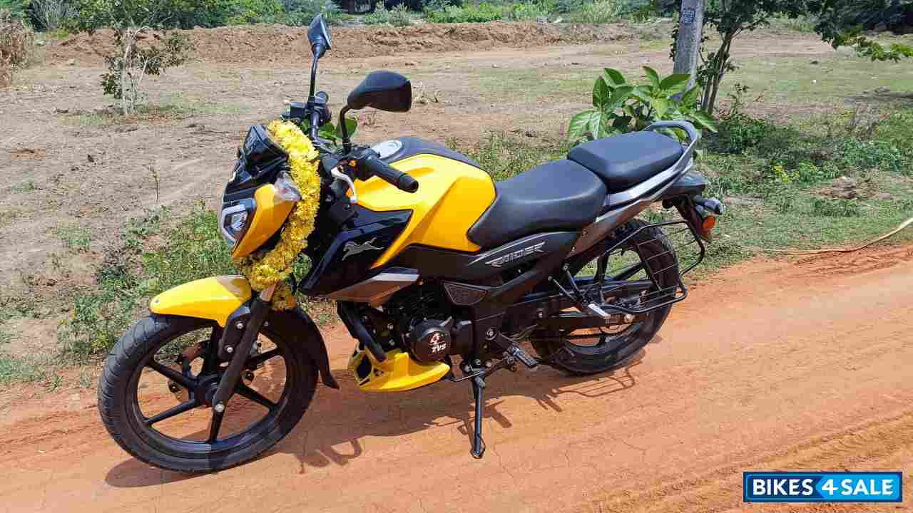 Yellow TVS Raider 125