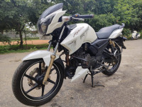 White TVS Apache RTR 180 ABS