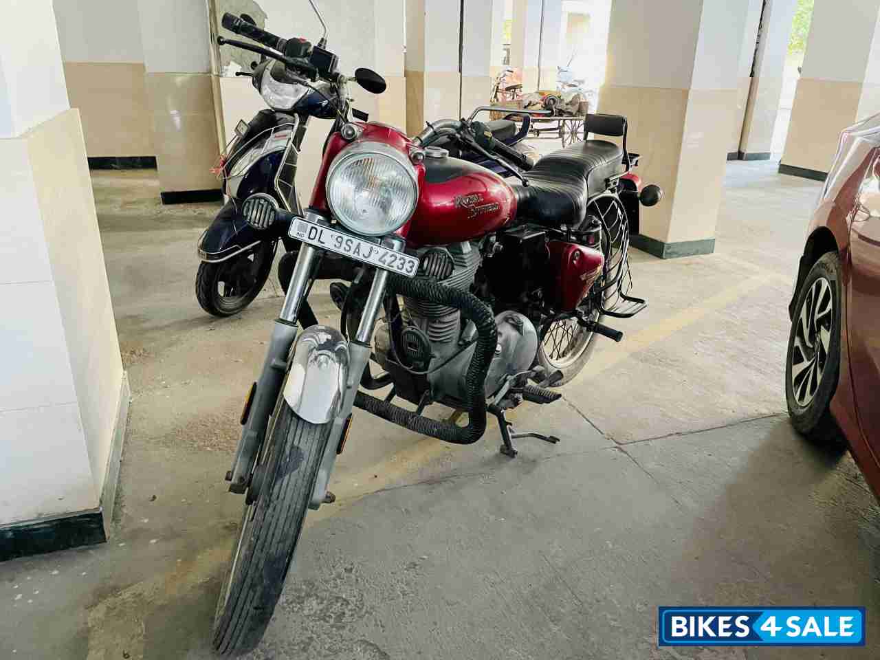 Red Royal Enfield Bullet Electra