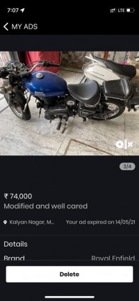 Royal Enfield Bullet Standard 350 1993 Model