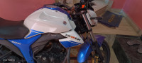 White Blue Suzuki Gixxer 150