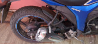 White Blue Suzuki Gixxer 150