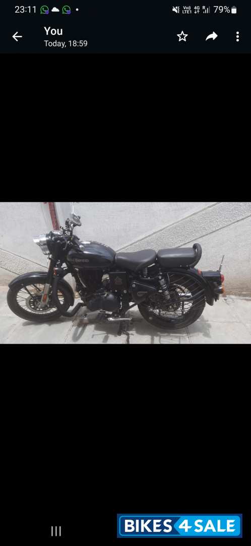 Pure Black Royal Enfield Classic 350 Single Channel BS6