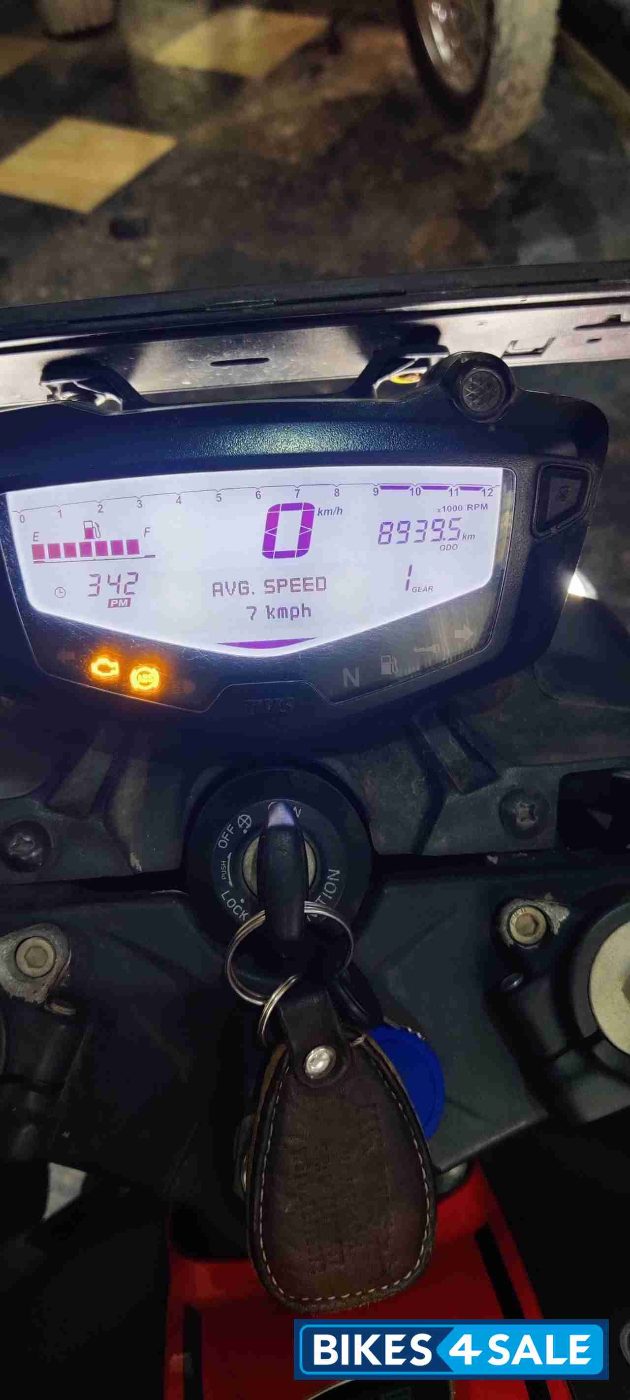 Black TVS Apache RTR 200 4V ABS Race Edition 2.0