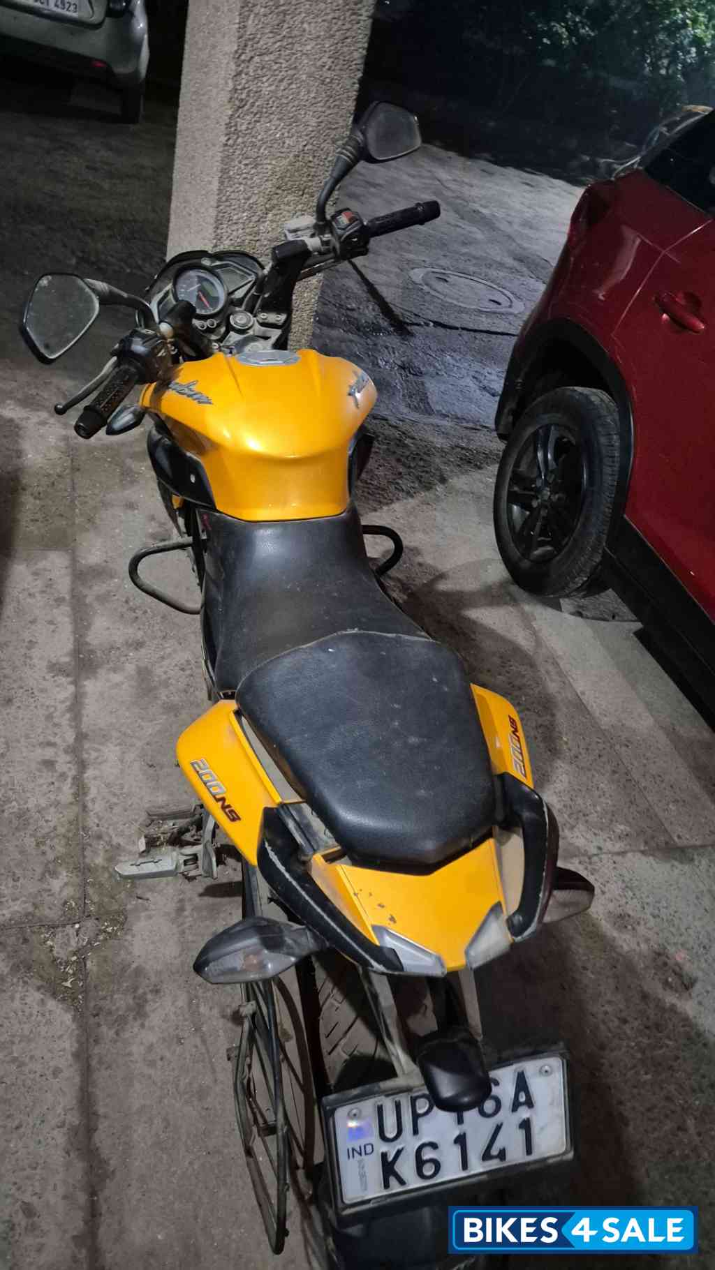 Yellow Bajaj Pulsar 200 NS