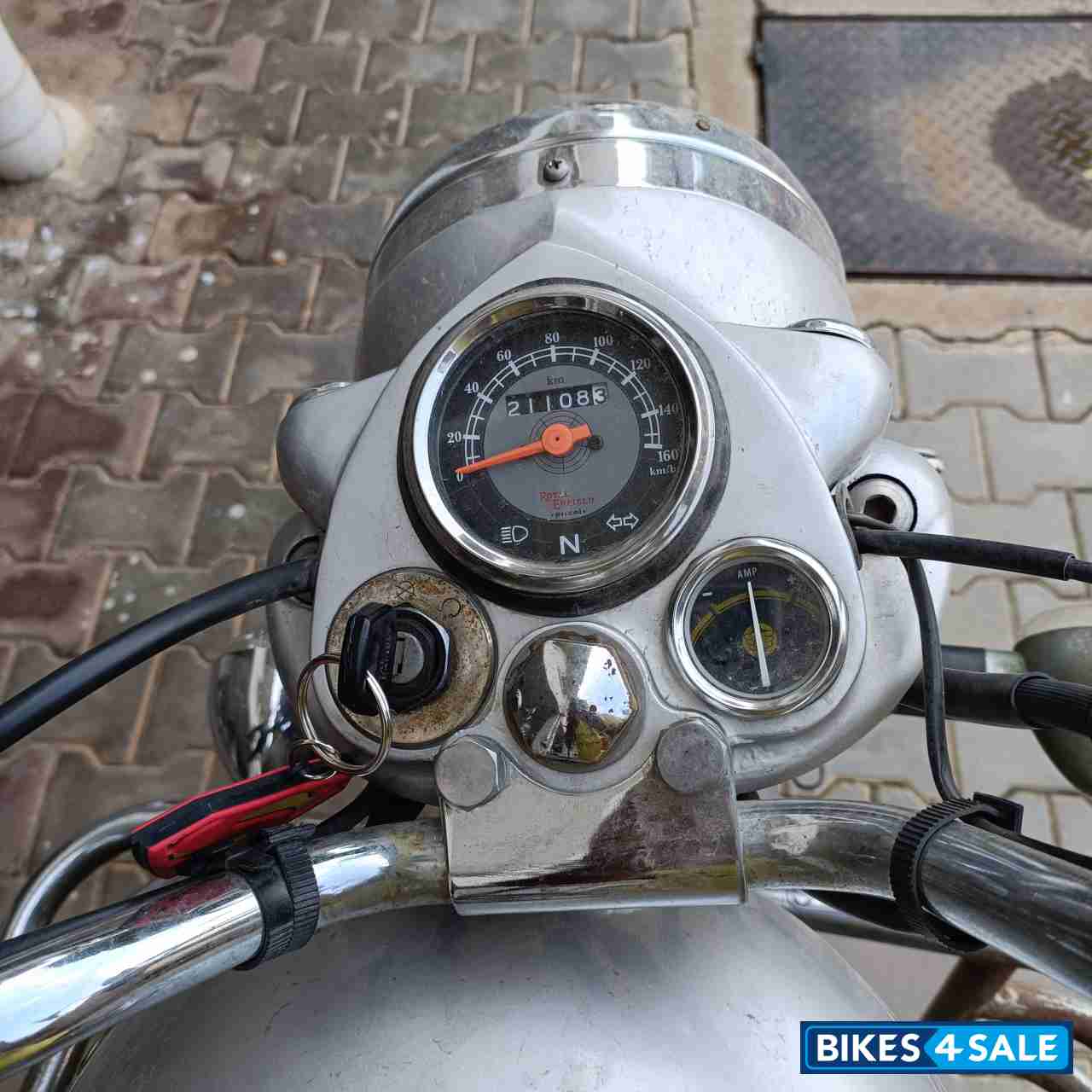 Silver Royal Enfield Bullet Electra