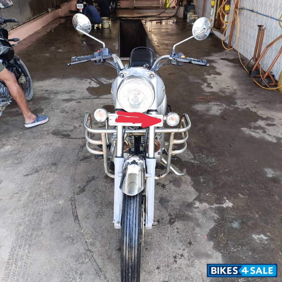 Silver Royal Enfield Bullet Electra