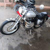 Silver Royal Enfield Bullet Electra