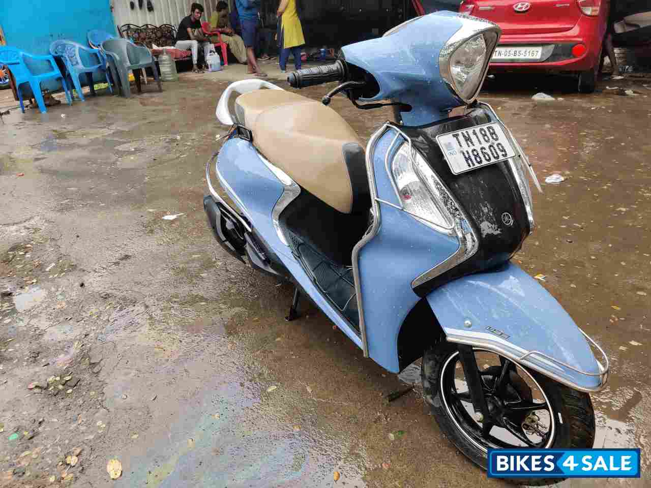 Grayish Blue Yamaha Fascino 125 Fi Hybrid