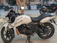 White TVS Apache RTR 180 ABS