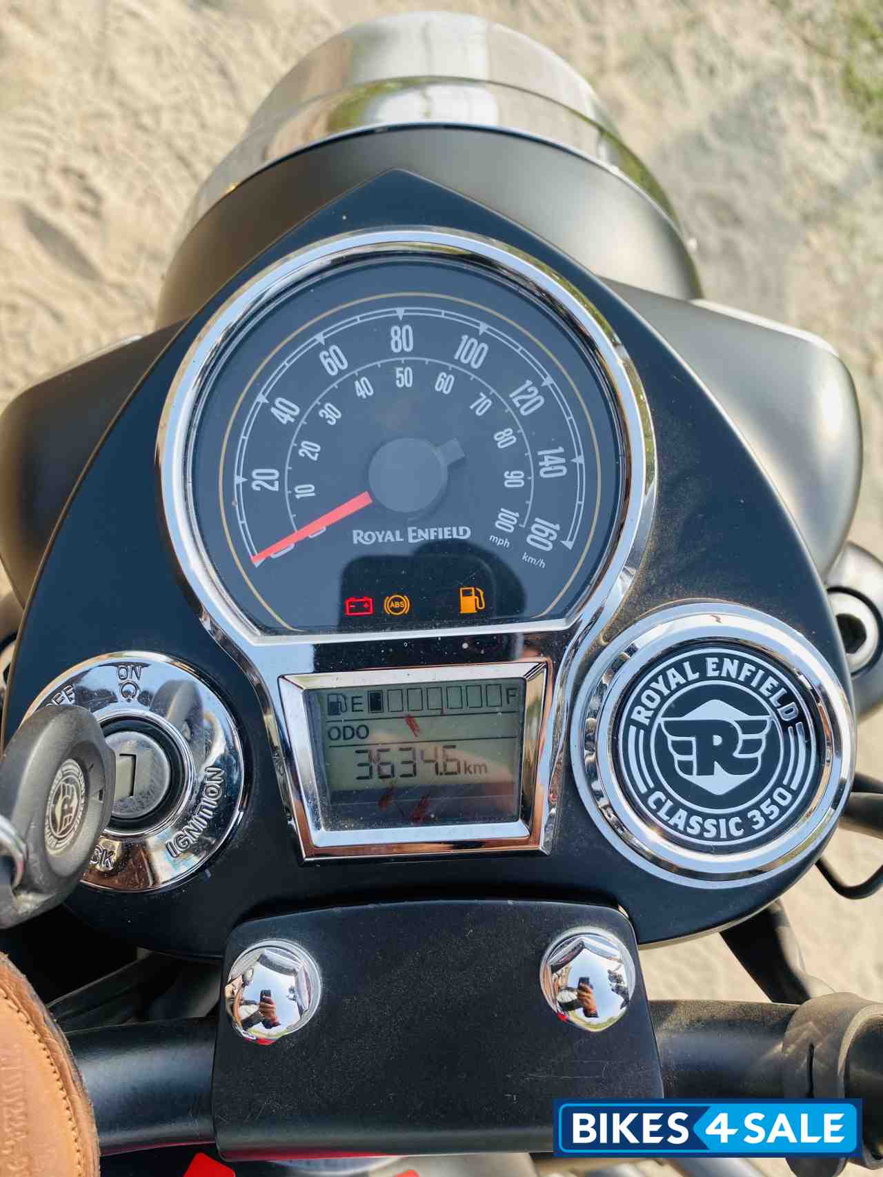 Stealth Black Royal Enfield Classic 350 Dual Channel BS6