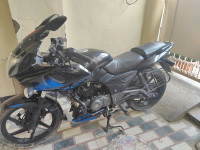 Blue And Black Bajaj Pulsar 220F