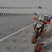 Grey And Orange KTM Duke 390 BS6