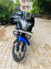 Blue And Black Bajaj Pulsar 220 DTSi