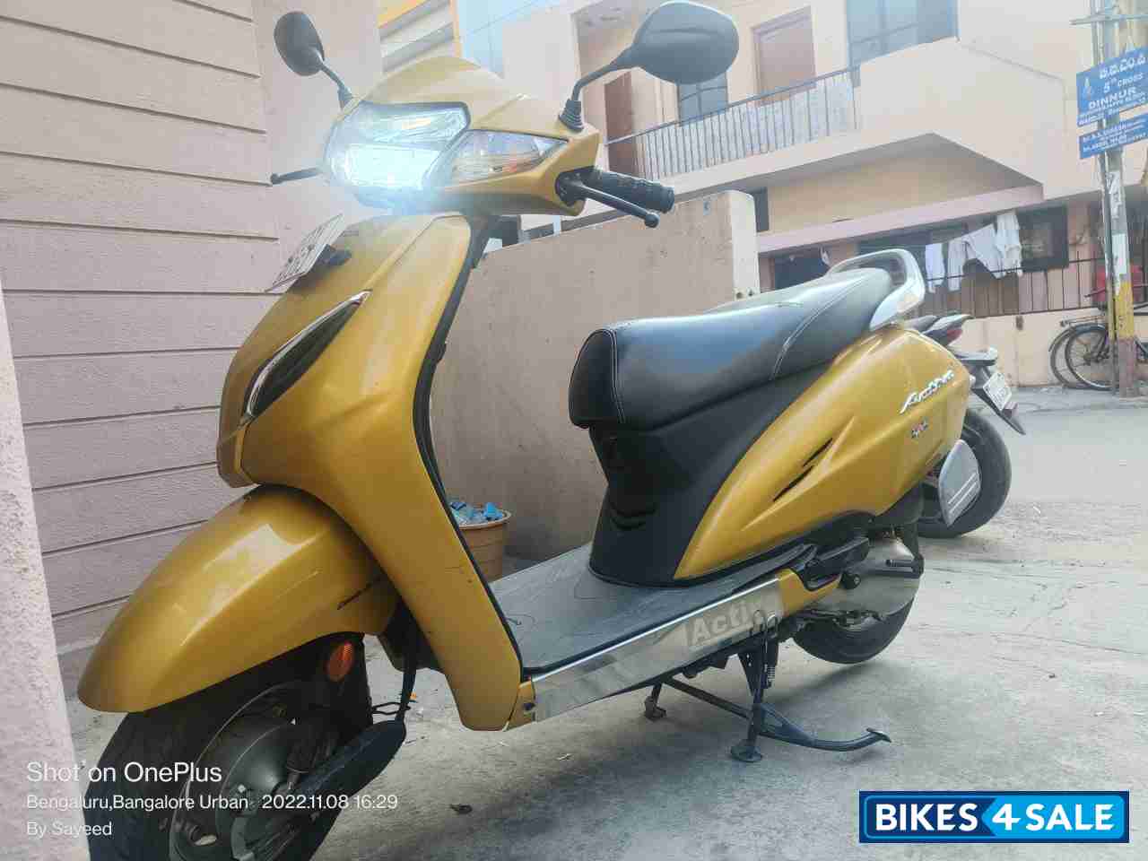Dazzling Yellow Honda Activa 5G
