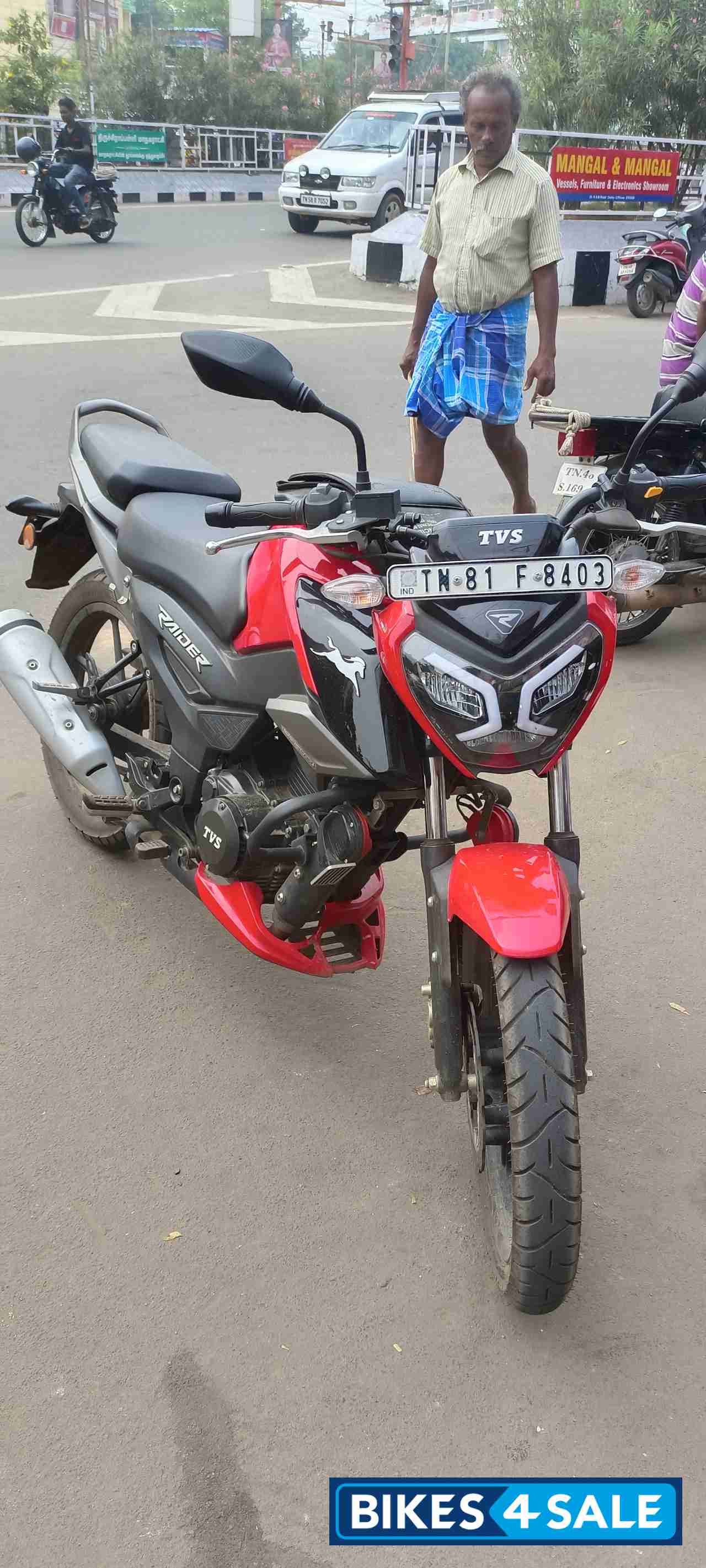 Red With Black TVS Raider 125