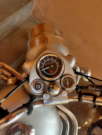 Silver Royal Enfield Bullet 350
